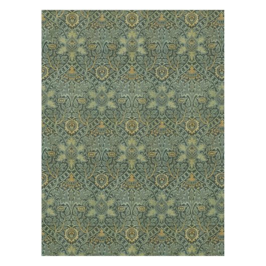 Nappe William Morris Ispahan Vert sarcelle Floral Art (Devant)