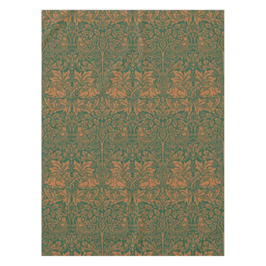 Nappe William Morris Lapin Frère Ambre Noir Motif (Devant)
