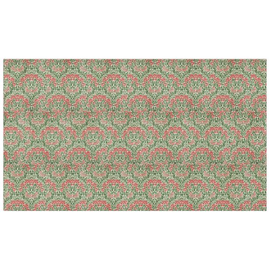 Nappe William Morris Michaelmas Daisy Fleurs rose vert (Devant (Horizontal))