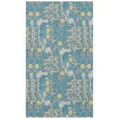 Nappe William Morris, motif Art nouveau, algues, bleu, f (Devant)