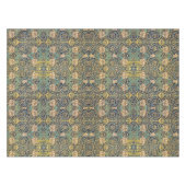 Nappe William Morris Motif Floral Or Turquoise Rouge (Devant (Horizontal))