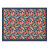 Nappe William Morris Pimpernel bleu rose rouge (Devant (Horizontal))