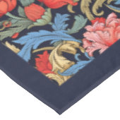 Nappe William Morris Pimpernel bleu rose rouge (Angle)