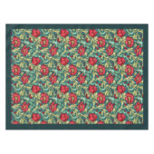 Nappe William Morris Pimpernel chaud rouge pastel bleu s (Devant (Horizontal))