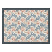 Nappe William Morris Pimpernel pastel bleu pêche ivoire (Devant (Horizontal))