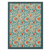 Nappe William Morris Pimpernel terre cuite pastel bleu (Devant)