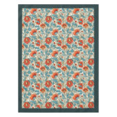 Nappe William Morris Pimpernel terre cuite pastel bleu (Devant)