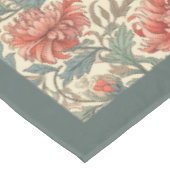 Nappe William Morris Pimpernel terre cuite vert pastel (Angle)
