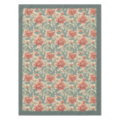 Nappe William Morris Pimpernel terre cuite vert pastel (Devant)
