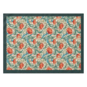 Nappe William Morris Pimpernel terre cuite vert pastel (Devant (Horizontal))