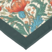 Nappe William Morris Pimpernel terre cuite vert pastel (Angle)