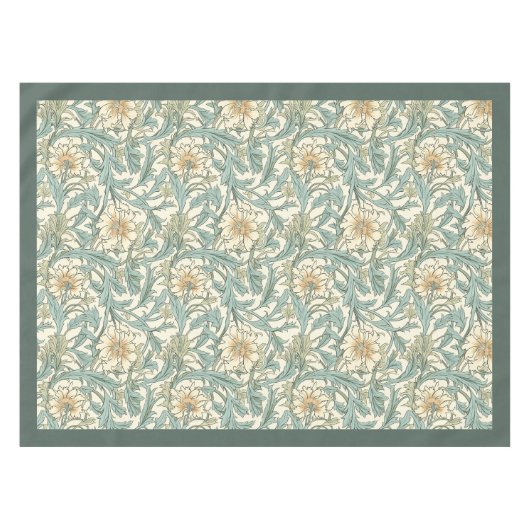 Nappe William Morris Pimpernel vert ivoire bleu (Devant (Horizontal))