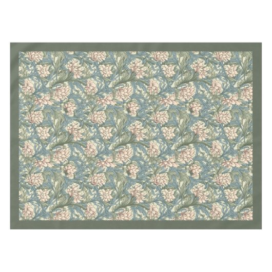 Nappe William Morris Pimpernel vert pâle rose (Devant (Horizontal))