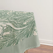 Nappe William Morris tulip fond textile vert (In Situ)
