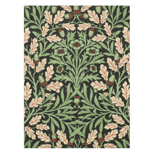 Nappe William Morris Vintage Chêne Noir Rouge Motif
