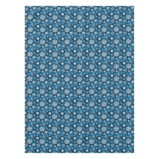 Nappe Winter Snowflakes Pattern On Cool Abstract Blue (Devant)