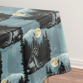Nappe Wolf Howling À Moon Design Motif
