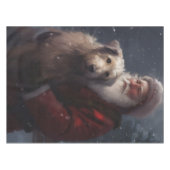 Nappe Wolfhound avec Noël Festif du Père Noël (Devant (Horizontal))