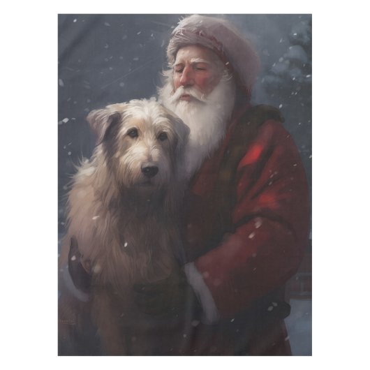 Nappe Wolfhound avec Noël Festif du Père Noël (Devant)