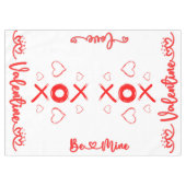 Nappe XOXO de Saint-Valentin aux coeurs rouges | (Devant (Horizontal))