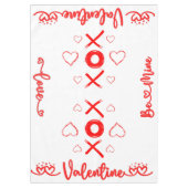 Nappe XOXO de Saint-Valentin aux coeurs rouges | (Devant)