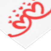 Nappe XOXO de Saint-Valentin aux coeurs rouges | (Angle)