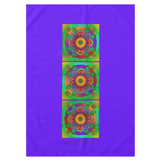 Nappe YANTRA - grande roue - violet vert (Devant)