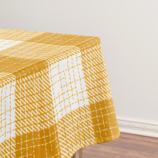 Nappe Yellow and White Bold Checkered Plaid Design 