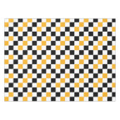 Nappe Yellow Black White Checkered Pattern Design  (Devant (Horizontal))