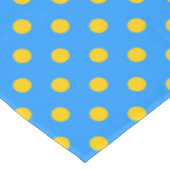 Nappe Yellow On Blue Polka Dots Pattern Design (Angle)