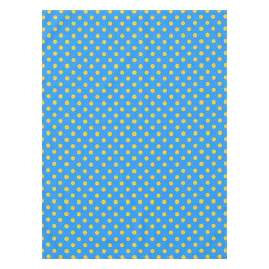 Nappe Yellow On Blue Polka Dots Pattern Design (Devant)