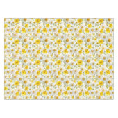 Nappe Yellow Watercolor Wildflower Pattern  (Devant (Horizontal))