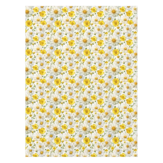 Nappe Yellow Watercolor Wildflower Pattern  (Devant)
