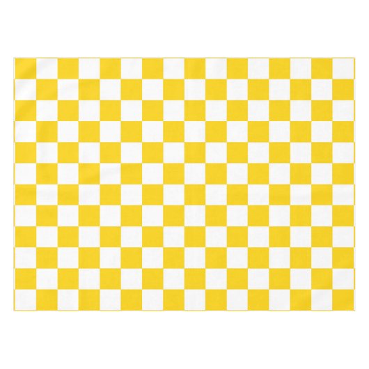 Nappe Yellow White Checkered Check Pattern (Devant (Horizontal))