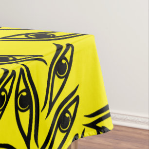 Nappe Yeux Yellow Noir Motif