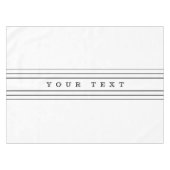 Nappe Your Custom Text & Modern Stripes | Black & White (Devant (Horizontal))