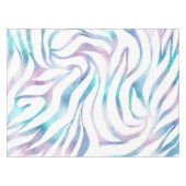 Nappe Zebra moderne Imprimer Glam Bleu Violet Parties sc (Devant (Horizontal))