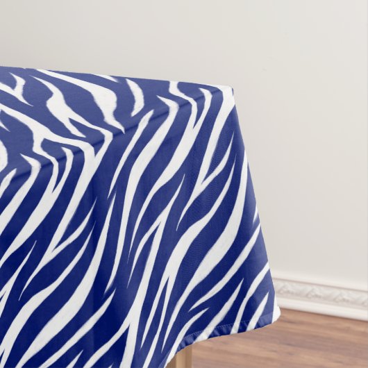 Nappe Zebra Print White Navy Blue Cute Modern Motif (In Situ)