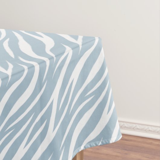 Nappe Zebra Print White Powder Blue Cute Modern Motif (In Situ)