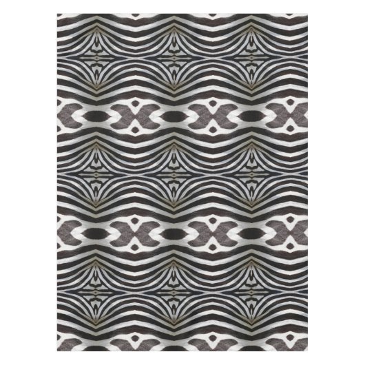 Nappe Zebra Stripes Motif noir et blanc Élégant (Devant)