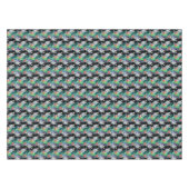 Nappe Zèbre et motif de fleurs exotique 2 (Devant (Horizontal))