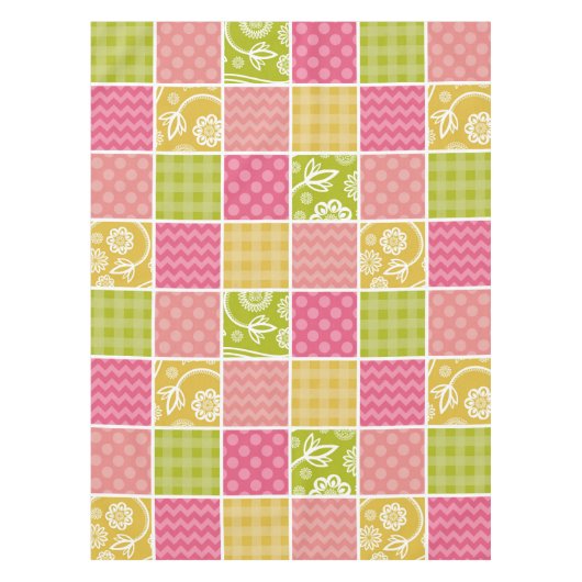 Nappe Zigzag, Chevron, Pois, En vichy, Patchwork (Devant)