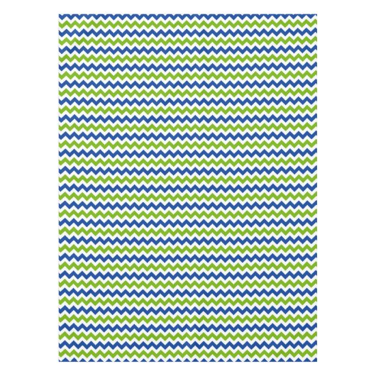 Nappe Zigzag lumineux de bleu et de vert de chaux (Devant)