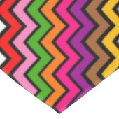 Nappe Zigzag multicolore Chevron Design noir (Angle)