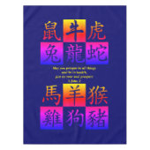 Nappe Zodiaque chinois bleu (Devant)