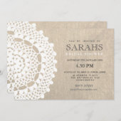 Napperon de dentelle et invitation de partie de (Devant / Derrière)