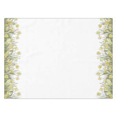 Nappes avec bordure florale de jonquilles jaunes (Devant (Horizontal))