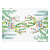 Nappes Boho Llama Bohemian Cactus Fleur du désert (Devant (Horizontal))