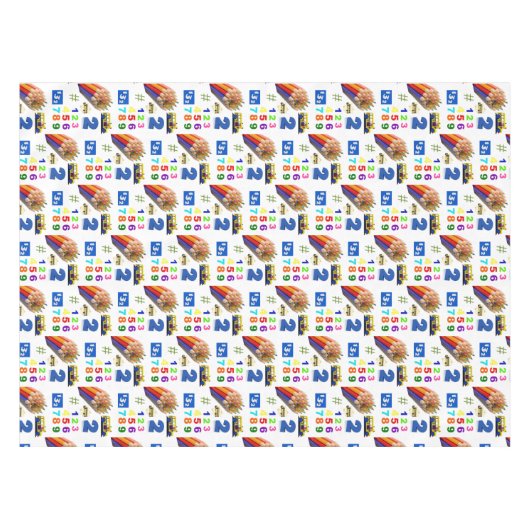 Nappes Crayons colorés Numéros (Devant (Horizontal))