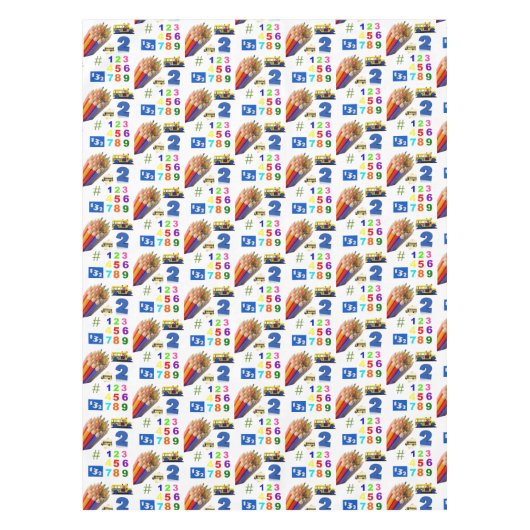 Nappes Crayons colorés Numéros (Devant)